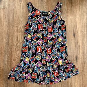 Vintage By Choice Blouse Women’s Small Artsy Retro Graphic Cartoon Stamps USA